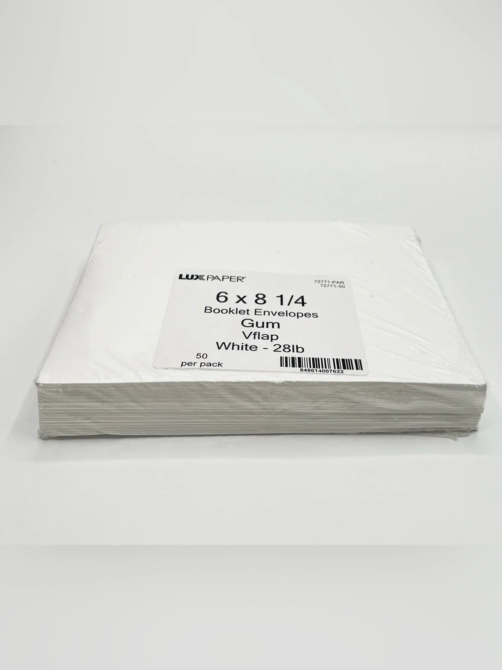 Lux Paper White Booklet Invitation Envelopes 6” x 8 1/4” - Pack of 50